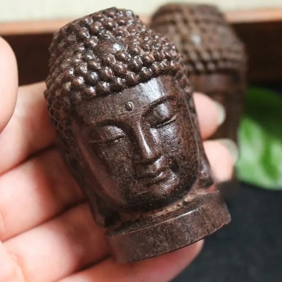 Essex Hand Crafted Wood Products Other - Collectible 1 carved Ebony wood face of Buddha